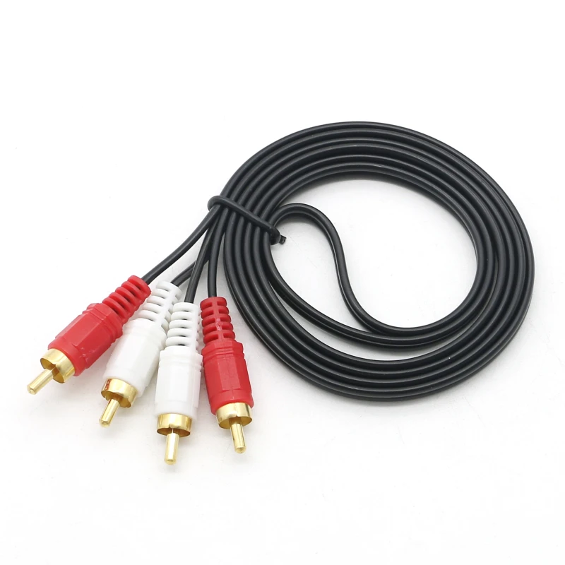 Gold-Plated-2RCA-Male-to-2-RCA-Male-Composite-Cable-Audio-Video-AV-Cable-Cord