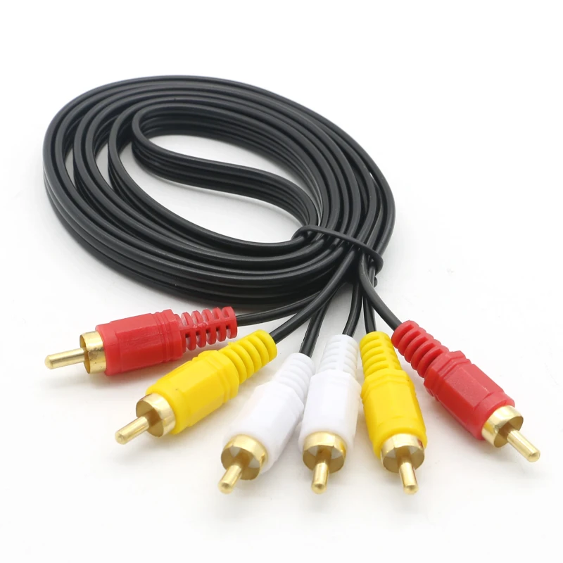Gold-Plated-Audio-Video-RCA-Cable-3RCA-Male-to-3RCA-Male-Composite-AV-Cable