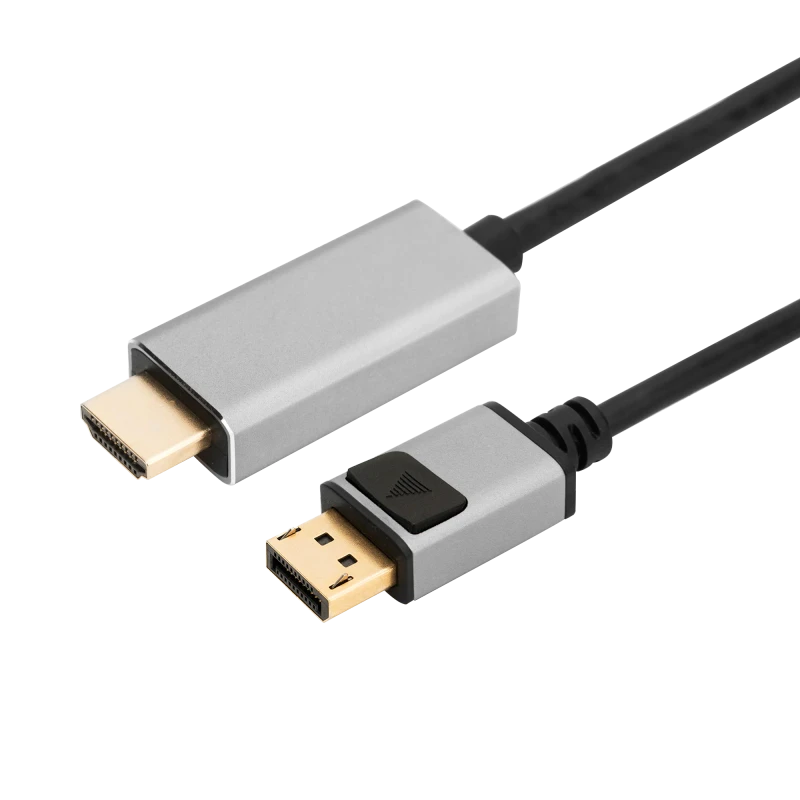 Gold-Plated-HD-4K-60Hz-DP-to-HDMI-Cable-Aluminum-Metal-1.8M-Displayport-to-HDMI-Cable