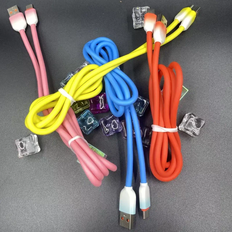 Gradient-Blue-White-A-L-Fast-Charging-TPE-Cable-1m-GB-Standard-Copper-IOS-Mobile-Phone-Computer-Camera-8-14-Series