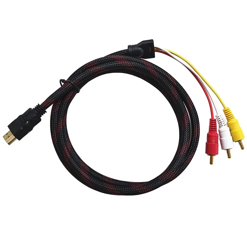 HD-RCA-Audio-Video-Cable-HD-to-3-RCA-Male-AV-Wire-Cord-1.5M-DV-MP4-Converter