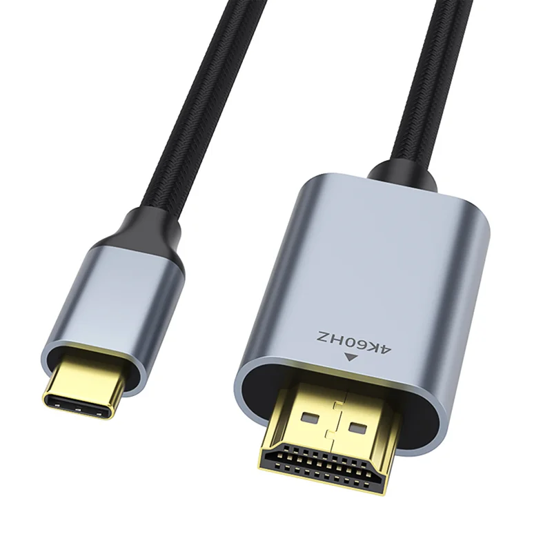 HDMI-Cables-Aluminum-Shell-HD-Type-C-to-HDMI-4K-Video-Adapter-Converter-Cable-HDMI-Vers-Type-C-for-Phone-Laptop