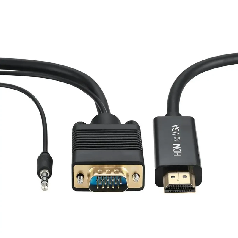 HDMI-Male-to-VGA-Male-Converter-Adapter-Video-Cable-Supporting-3D-1080p-and-with-Audio-Output