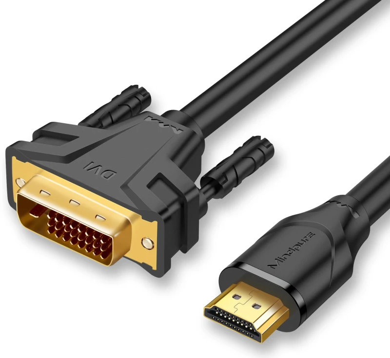 HDMI-to-DVI-Bi-Directional-Cable-4K-60Hz-1080P-191-OFC-Dual-Magnetic-Rings-for-PC-Monitor-Projector