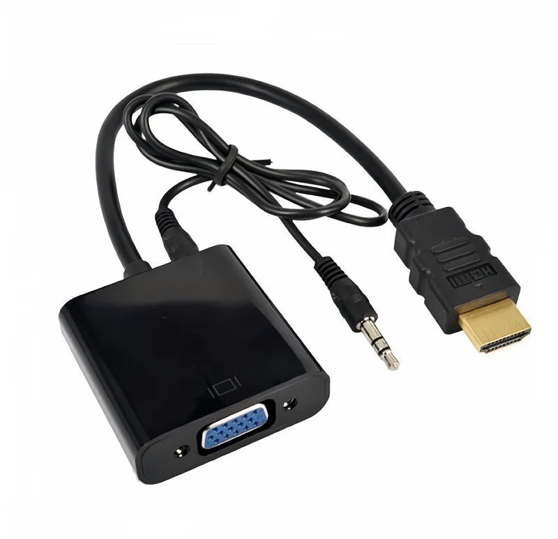 HDMI-to-VGA-Adapter-With-3.5mm-Audio-Extractor-Conversion-Cable-HDMI-Male-to-VGA-Female-Video-Converter-Cord-1080P-for-PC-Laptop