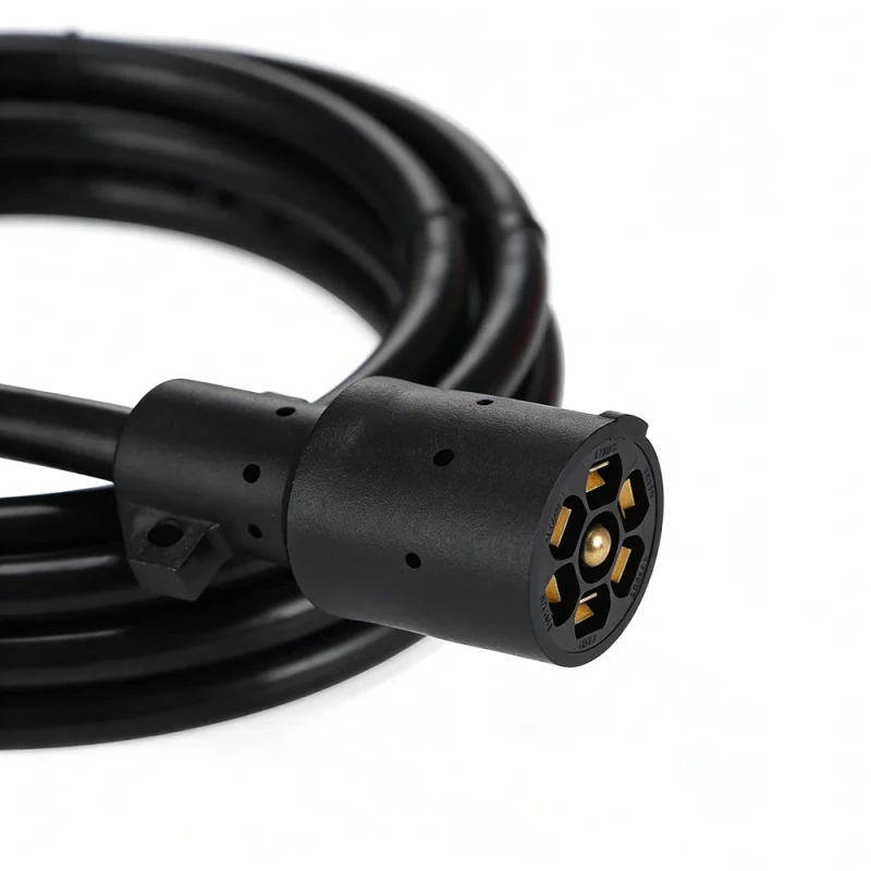 Heavy-Duty-Electrical-Power-Cable-Extension-Cords-7-Way-American-RV-Trailer-Plug-Cable