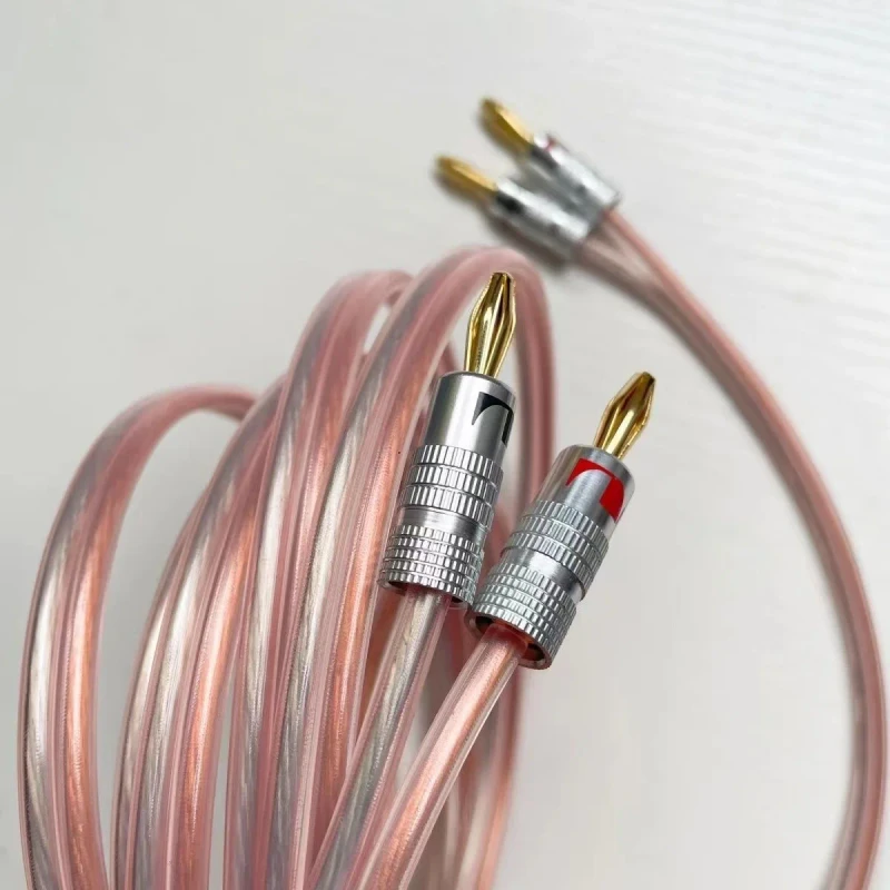HiFi-Audio-Video-Speaker-Cable-2-Cores-624-AWG-PVC-Jacket-4K-8m-Gold-Plated-Banana-Plug-for-Car-Computer-DVD-Player