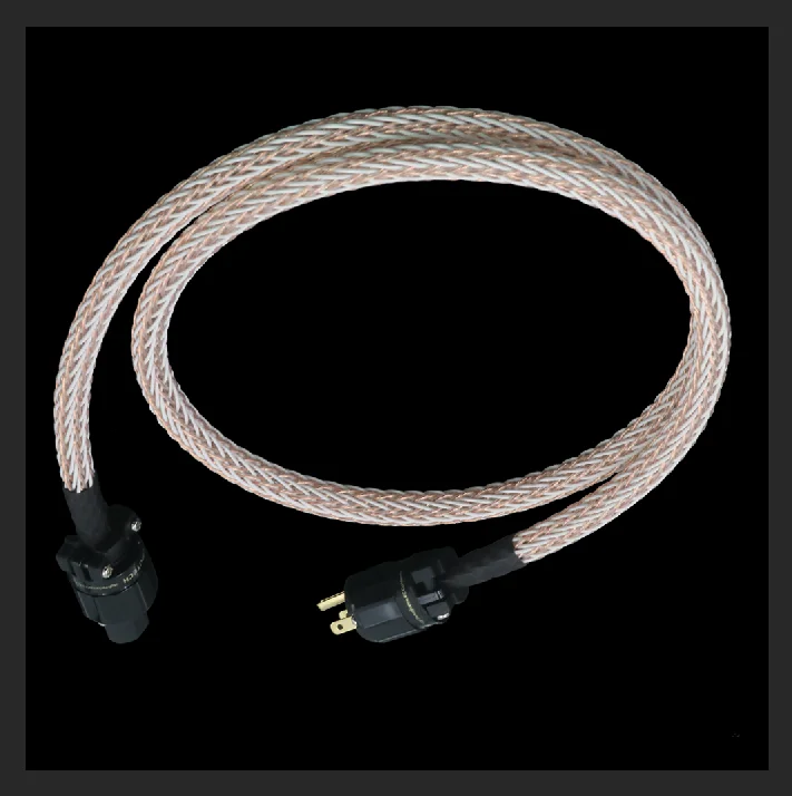 HiFi-Speaker-Power-Cord-11MM-24-Core-OCC-Silver-Plated-US-IEC-Connector-Audio-Video-AC-Power-Cable