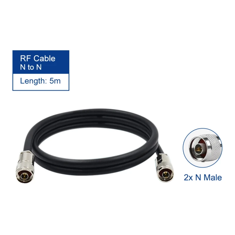 High-Quality-RFLink-RG60-Communication-Coaxial-Cable-50-Ohm-Low-Loss-2-N-Male-Connectors-Solid-Copper-Conductor-Data-Transmit