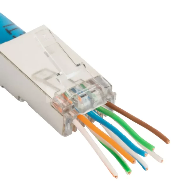 High-quality-FTP-Shielded-Pure-Copper-PC-Housing-Cat5e-8p8c-Network-Monitoring-Data-Connection-RJ45-Connector
