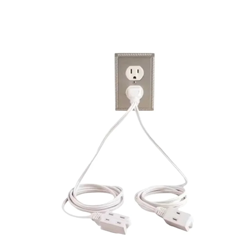 Household-PVC-XLPE-Electrical-Power-Cords-Extension-Cords-White-SPT-Double-Ended-Power-Extension-Cord