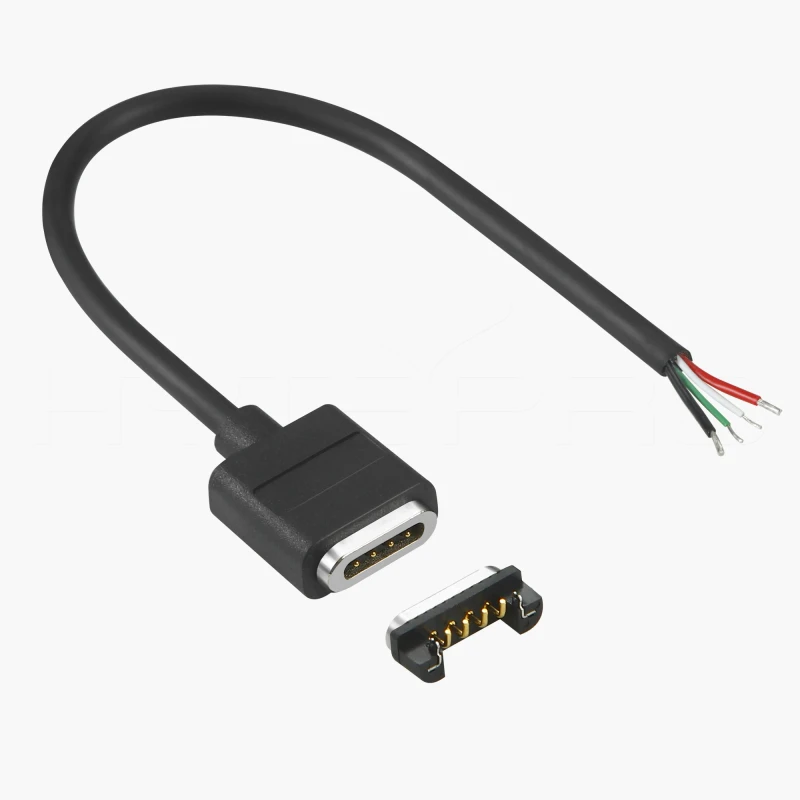 HytePro-4-Pin-Magnetic-Connector-with-Open-End-Cable-M589-for-Industrial-and-Smart-Equipment