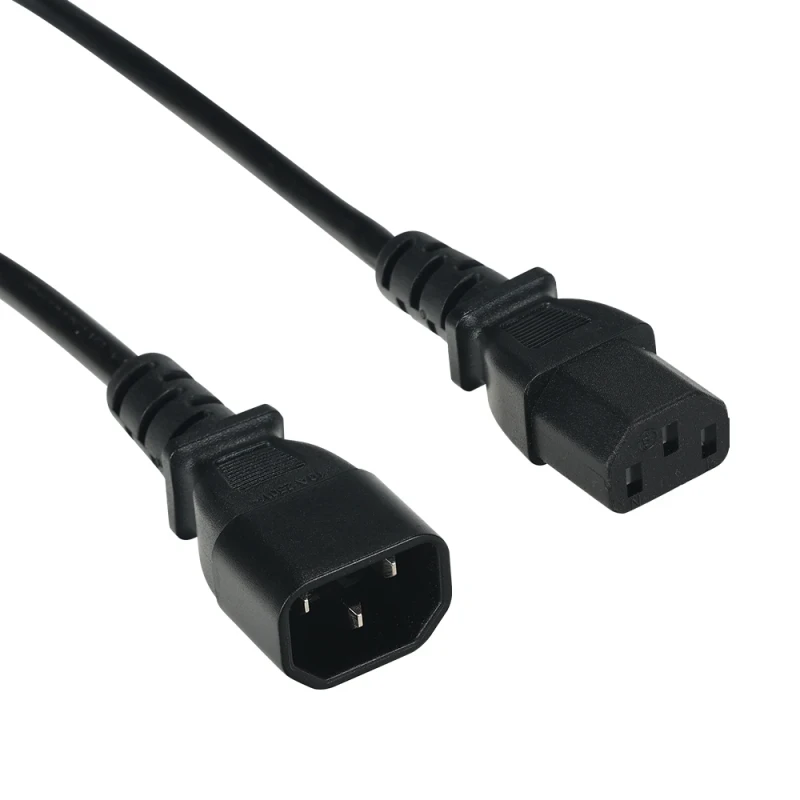 IEC320-C14-Plug-IEC-C13-Power-Cable-C13-to-C14-18-AWG-IP20-Rated-1.5m-Extension-Cord-for-Instrumentation