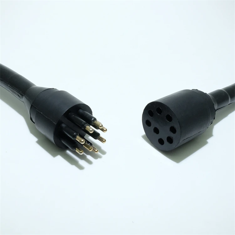 IP69K-Watertight-Electrical-Cable-Bulkhead-Connector-IL18F-Single-Core-10A-8P-Female-Subsea-Use-7000m-Depth-Black-Metal-Contacts