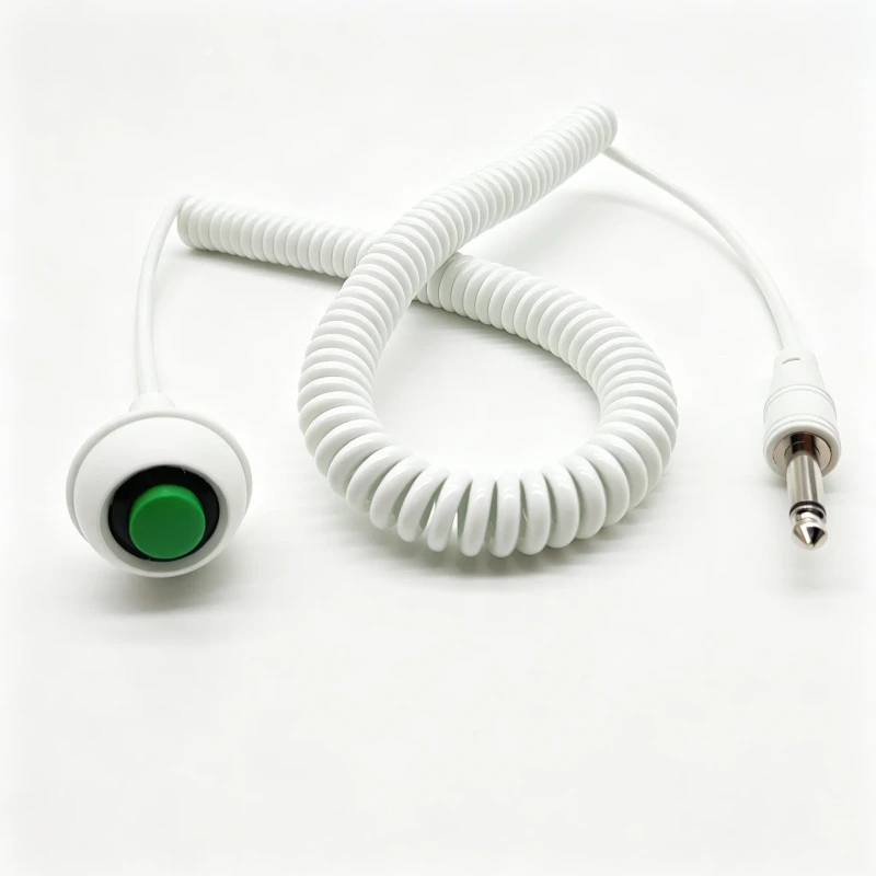 Industrial-Equipment-Single-Button-Spring-Coiled-6.35mm-Audio-Plug-Hand-Control-Switch-Wire-Harness-with-Momentary-Control