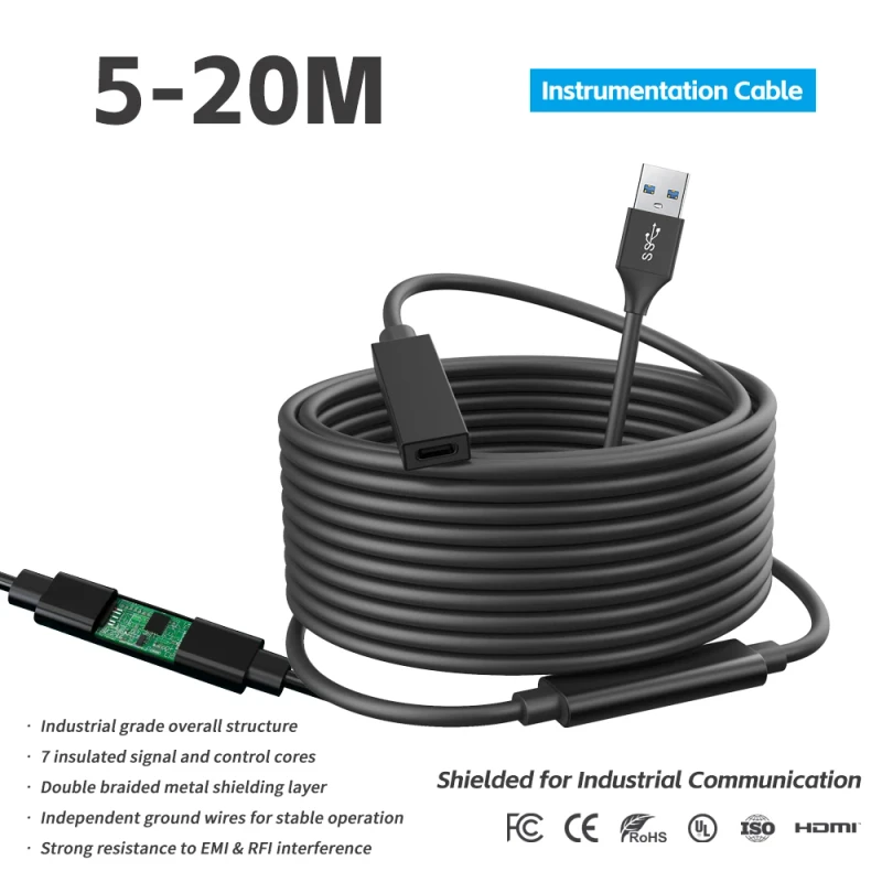 Industrial-Instrumentation-Cable-5G-High-Speed-Data-Transmission-Integrated-Signal-Repeater-Custom-Full-USB-Interface-Options