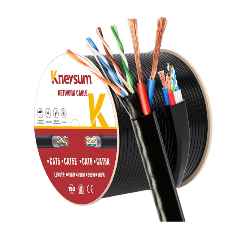 Integrated-Line-CCA-Outdoor-Monitoring-Network-Twisted-Pair-Power-Supply-Cable-23AWG-24AWG-8-Conductor-Communication