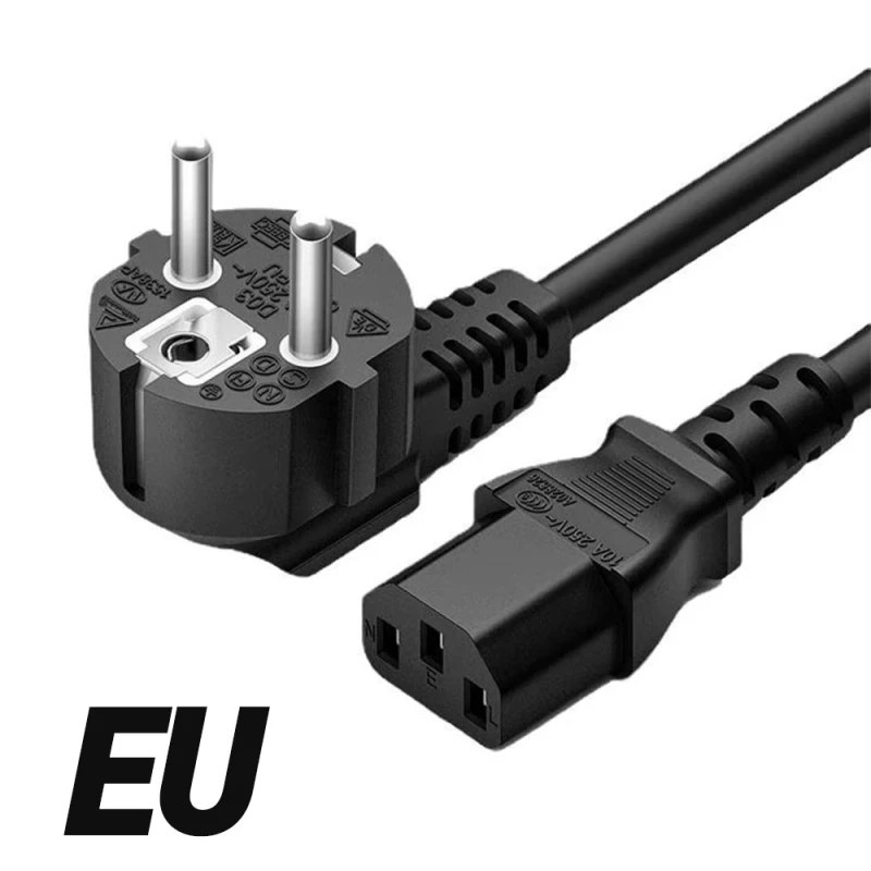 International-Plum-8-Character-PVC-1M-Long-IT-KR-3Pin-AC-EU-3-Prong-Power-Cords-Extension-Cords-IEC-for-E-European-Plug
