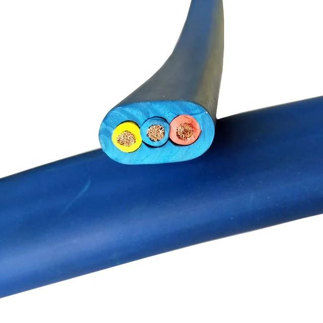 JHSB-Solar-Submersible-Pump-Electric-Flat-Cable-100-Copper-Conductor-Blue-Sheath-Underwater-Use