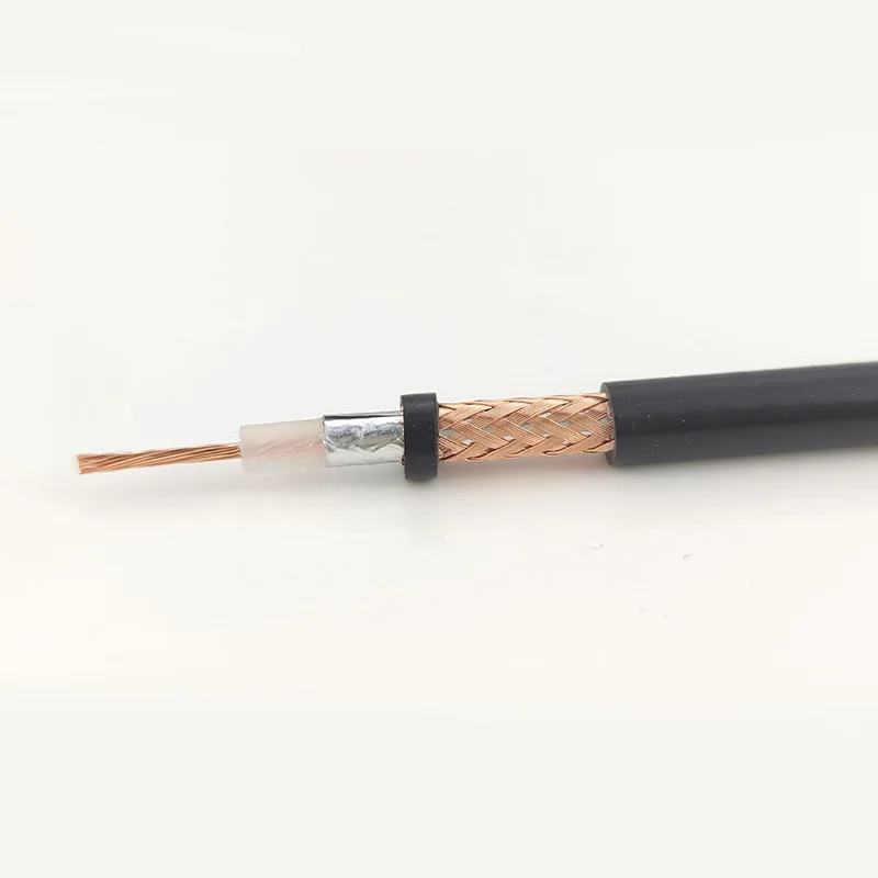 Jumper-Cable-3D-2V-Coaxial-Cable-50ohm-Solid-Conductor-Copper-Clad-Aluminum-Braid-PVC-Jacket-300m-Reel-RG58