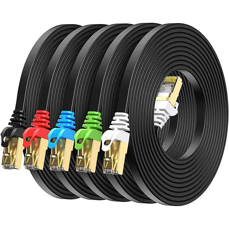 KECHENG-KC-1213-Flat-Cat7-Shielded-Cat6a-UTP-FTP-Cat6-Cat8-Ethernet-Patch-Cord-PVC-LSZH-Jacket-Data-Center-Networking