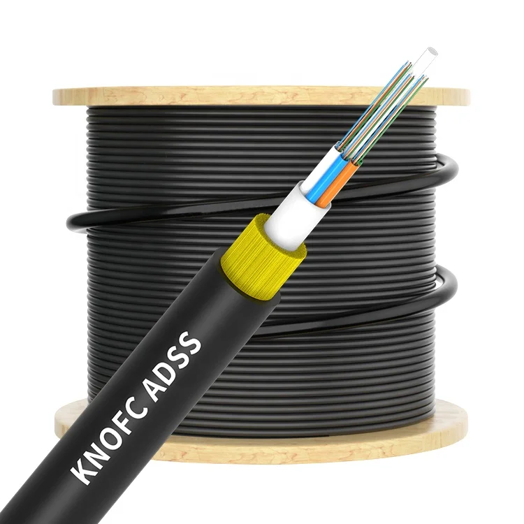 KNOFC-Outdoor-Communication-Cable-monomodo-fibra-optica-12-24-48-hilos-adss-G652D-fibra-optica-cable