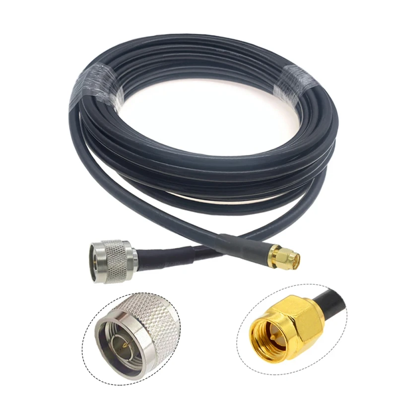 LMR-240-Ultraflex-Coaxial-Cable-Assemblies-N-Male-to-SMA-Male-4Ghz-50-Ohm-Antenna-Cable-with-Dual-Al-Foil-Tinned-Copper-Braid