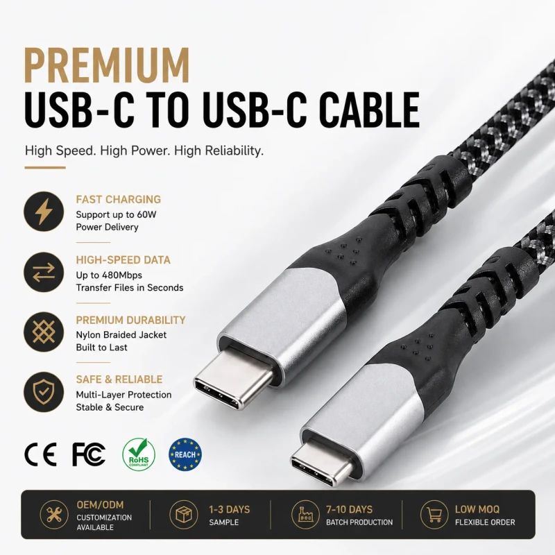 LUNG-KAY-USB-3.2-Gen2-Type-C-Cable-20Gbps-Data-Transfer-100W-PD-Fast-Charging-E-Mark-Chip-Nylon-Braided-USB-C-Cord