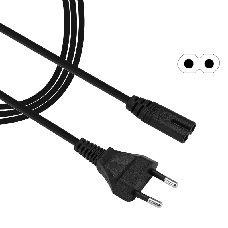 Laptop-Power-Cord-1.5m-EU-Plug-Figure-8-2-Pin-AC-Cords-IEC-C7-Extension-Cables-for-Notebook-TV-Monitor-Printer-Projector-Xbox