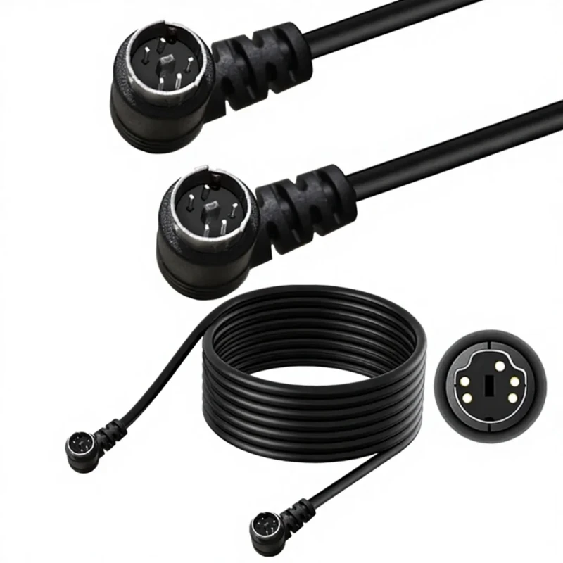 Lengtion-S-Video-5-Pin-Copper-Cable-Small-DIN-Connector-for-Audio-Video-Transmission-Straight-Right-Angled-Heads-50cm-1.8m-3m