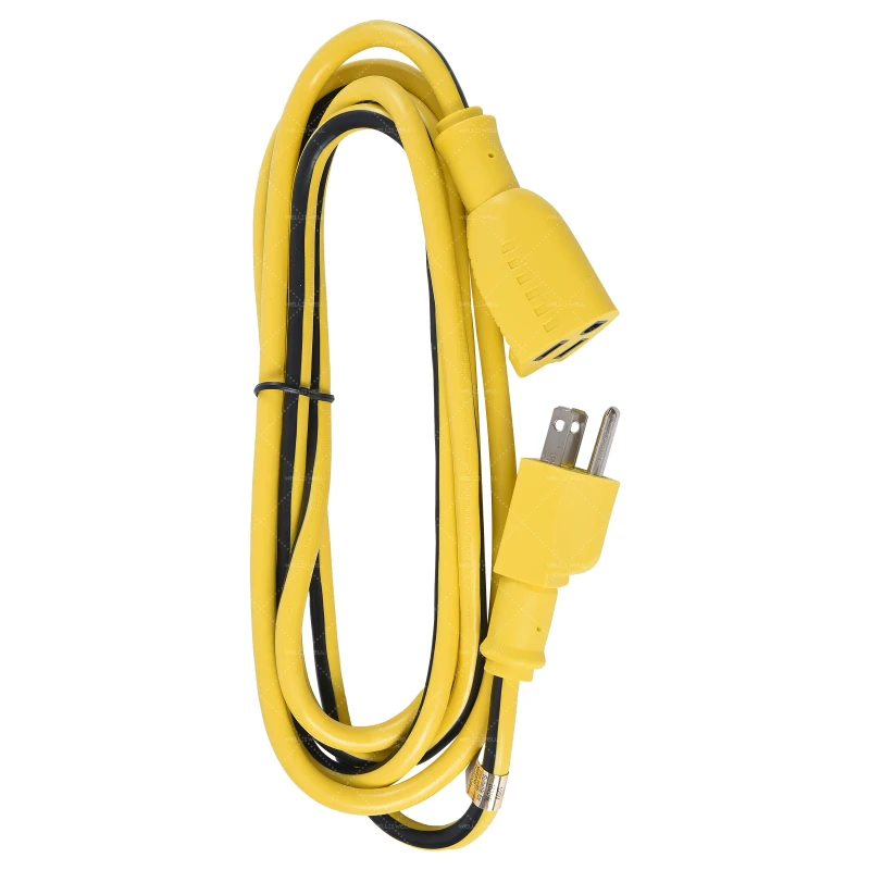 Linsheng-16-3-SJTW-Yellow-Black-Heavy-Duty-Weatherproof-Power-Cords-Extension-Cords-Indoor-Outdoor-Extension-Cord