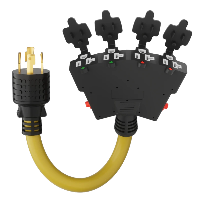 Linsheng-4-Prong-Household-4-Outlets-Splitter-Generator-Adapter-Locking-Generator-Extension-Cords