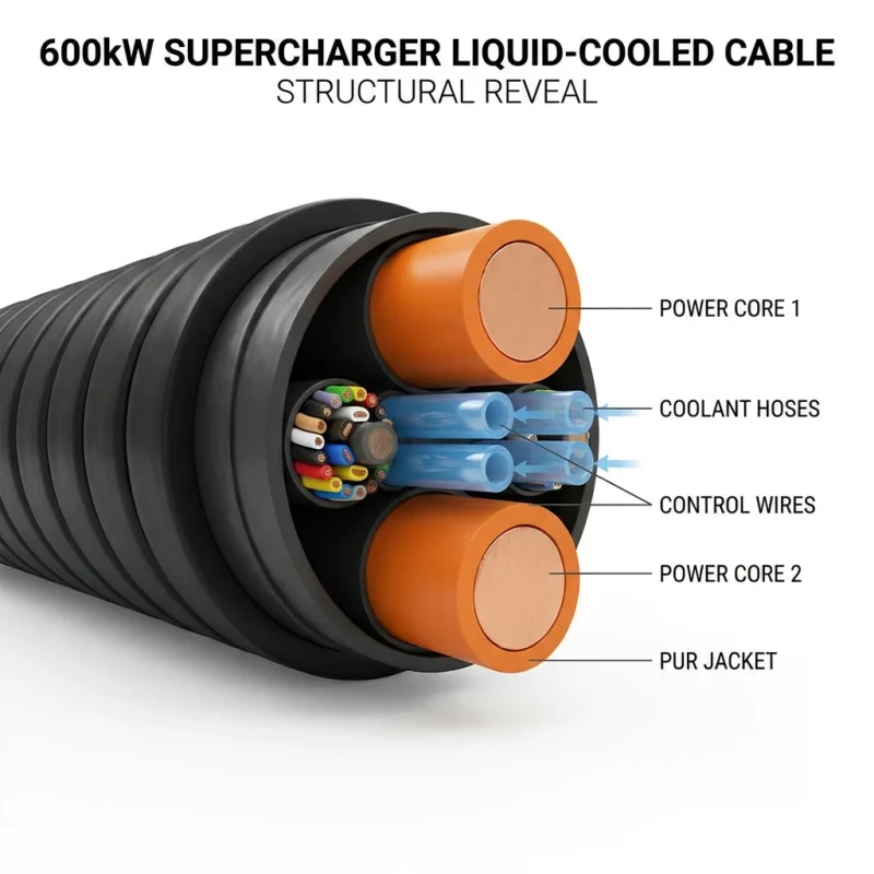 Liquid-Cooled-EV-Charging-Cable-600kW-600A-Super-Fast-Liquid-Circulation-High-Flex-1000V-DC-10K-Cycles-IP67-UL94-V-0