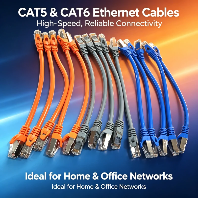 Low-Loss-Signal-Cat5E-Cat6-SFTP-4-Pair-Patch-Cord-Pure-Copper-Network-LAN-Cable