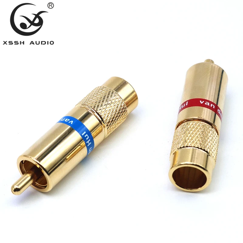 Male-RCA-Plug-Audio-DIY-OEM-HIFI-Pure-Copper-Plated-Gold-8mm-Coaxial-Digital-Signal-Cable-RCA-Adapter-Jack-Connectors