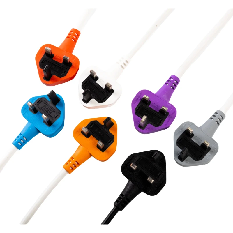 Manufacturer-British-Standard-Cable-UK-3-Pin-Fused-Plug-ASTA-BS1363-AC-Power-Cords-Home-Appliance-IEC-Stripped-PVC-Jacket