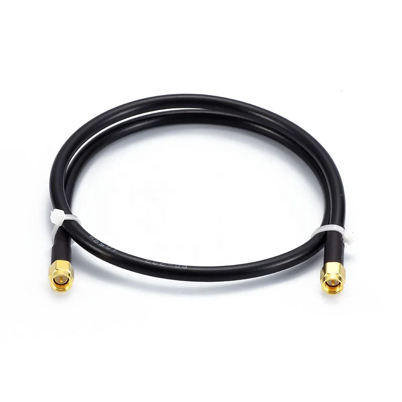 Manufacturer-Direct-SMA-Male-to-SMA-Male-with-RG223-Coaxial-Cable-Black-PVC-Jacke-Tconnector