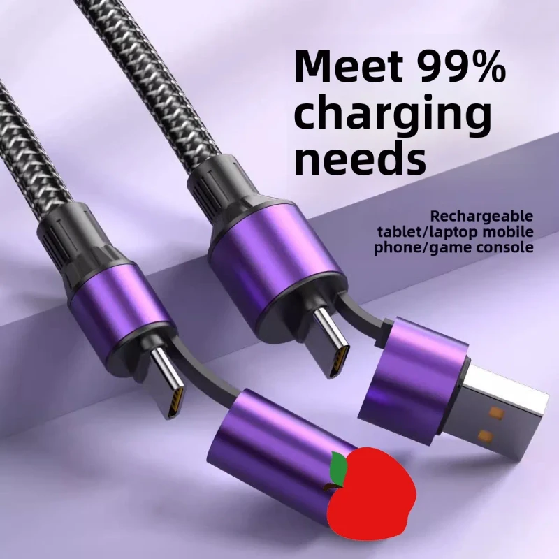 Manufacturer-Verified-120W-Data-Cable-4-in-1-Fast-Charging-Cable-4-in-1-USB-2.0-Cable