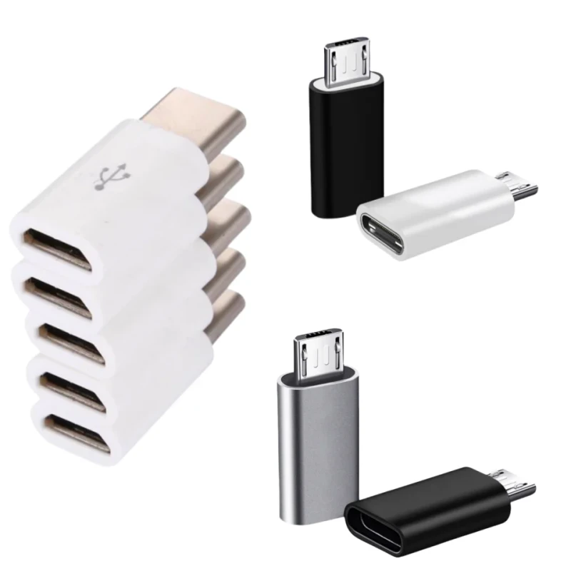 Micro-USB-Female-to-Type-C-Male-Cable-Connector-Plug-Type-C-to-iPhone-IOS-8-Pin-Micro-USB-Data-Sync-Connector-Converter-Adapter