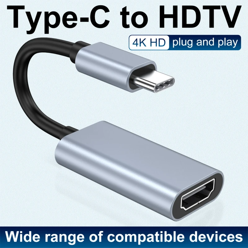 Mini-4K-30Hz-USB-C-to-Video-Audio-HDTV-Converter-Cable-Adapter-USB-Type-C-Devices