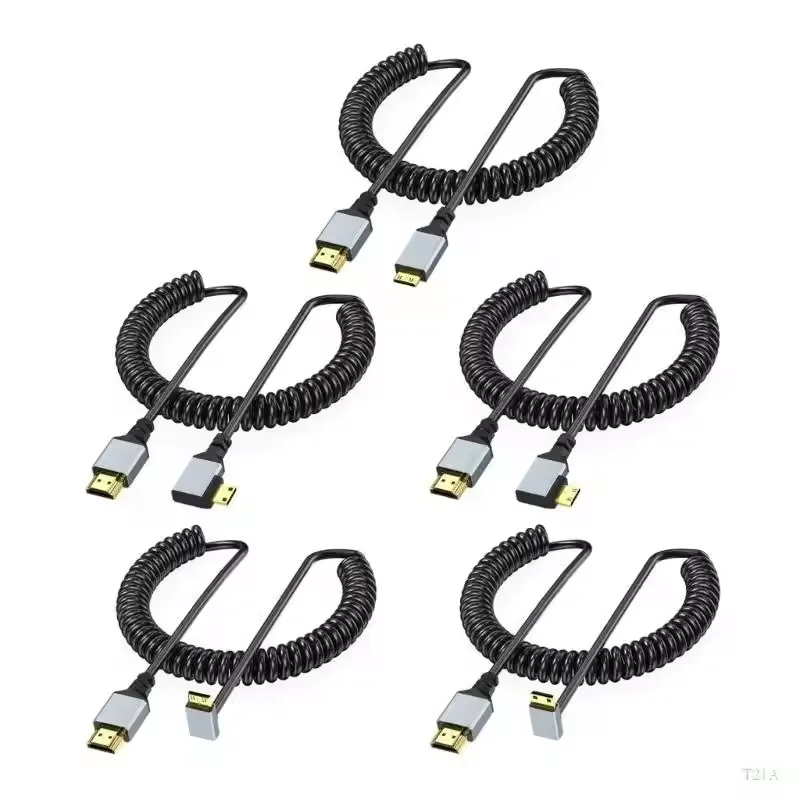 Mini-4K-60HZ-PVC-Jacketed-HDTV-Cable-Extension-Flexible-Audio-Video-Spiral-Wire-for-HDTV-PC-Camera-Camcorder-Combination