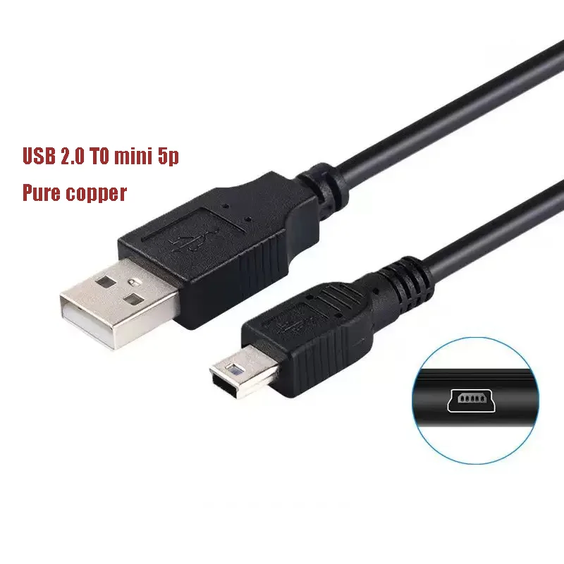 Mini-USB-Data-Cable-Charging-T-Shaped-Port-5pin-for-Driving-Recorder
