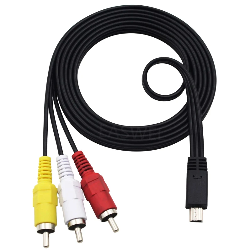 Mini-USB-to-3-RCA-AV-Audio-Video-Cable-for-Canon-EOS-Series-Digital-Camera