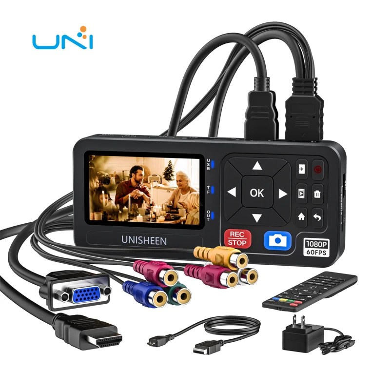 Mini-Video-Signal-Converter-Recording-in-720p-1080p-Recorder-Support-HDMI-VGA-YPbPr-CVBS-Input