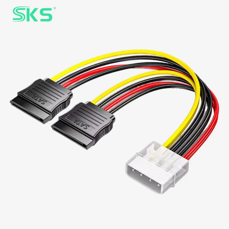 Molex-4Pin-to-2x-SATA-15Pin-Power-Supply-Cable-5V-2A-12V-2A-for-HDD-SSD