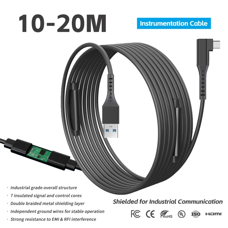 Multi-core-Shielded-Instrumentation-Cable-5G-Data-Transfer-with-Amplifier-5-20m-Custom-Length-for-Industrial-Automation-Sensors