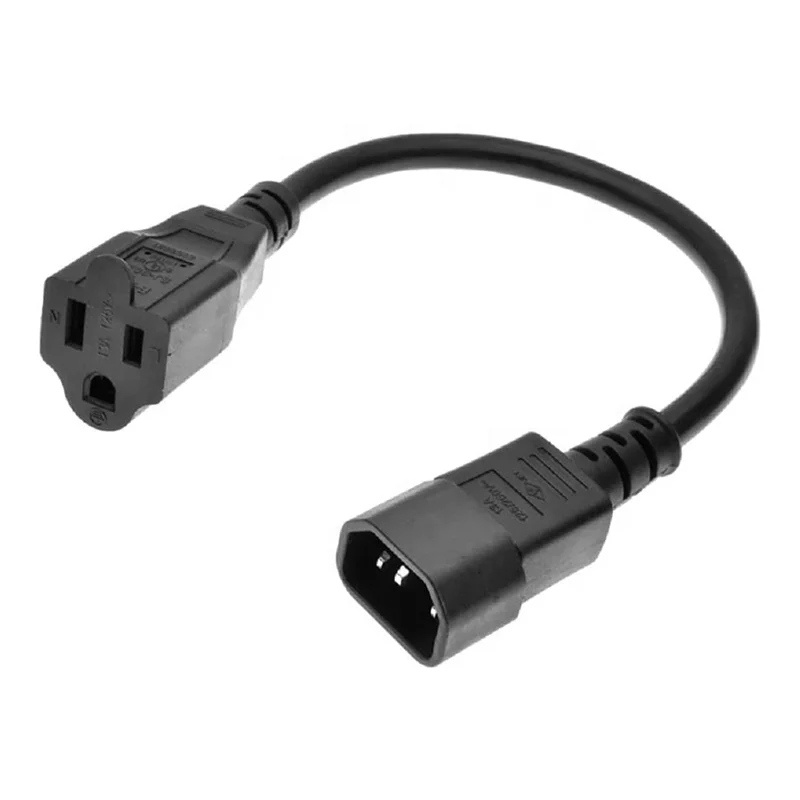NEMA-5-18AWG-Standard-Computer-Power-Adapter-18IN-Length-IEC320-C14-Male-End-PDU-UPS-Extension-Cord