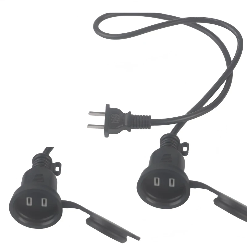 National-Standard-Two-Pin-250-Volt-Power-Supply-Extension-Cord-Plug-for-Various-Electrical-Equipment-Power-Connectors