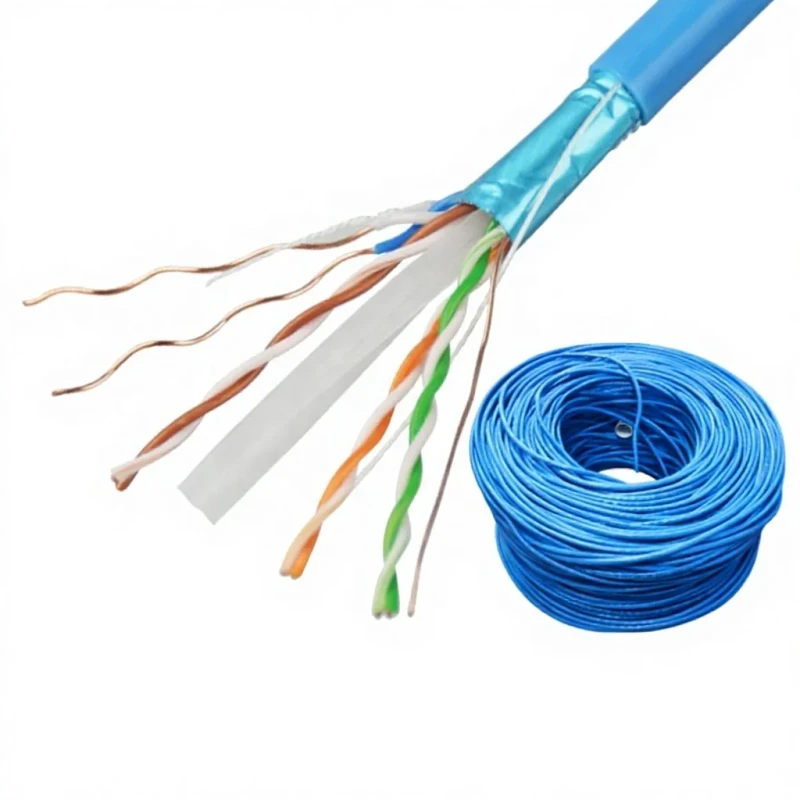 Network-Cable-CAT6-LAN-Cable-305M-FTP-23-AWG-Solid-Conductor-Bare-Copper-CE-Certified-PVC-Jacket