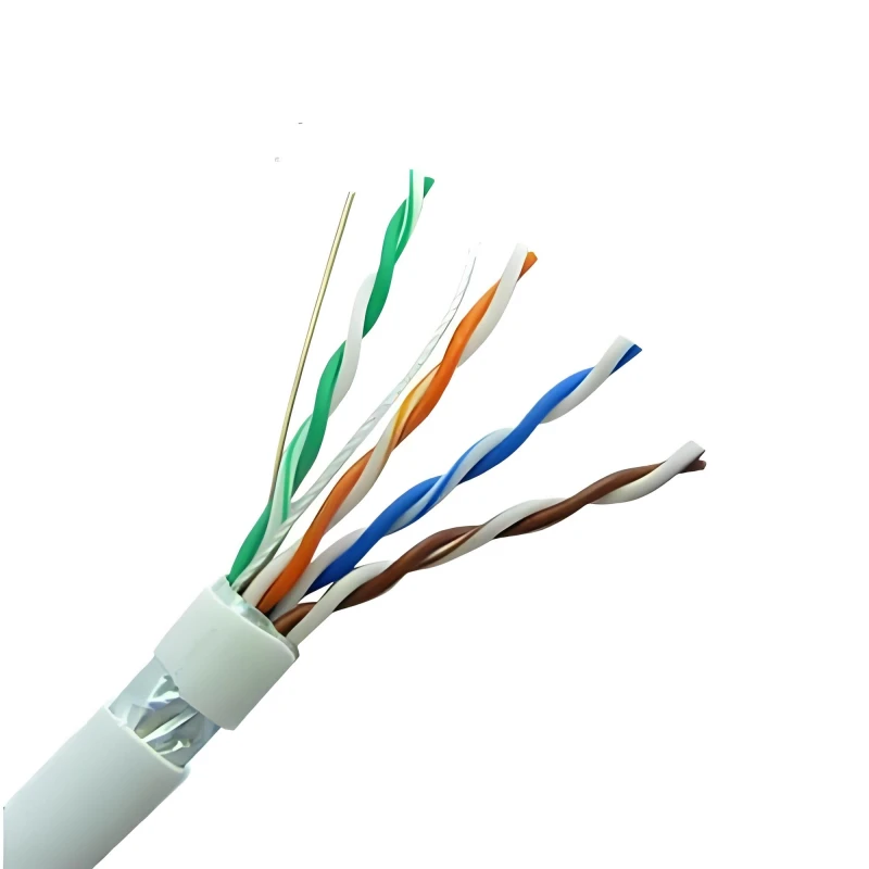 Network-cable-F-UTP-CAT5E-24AWG-0.48mm-Solid-Copper-PVC-Jacket-Communication-Cable